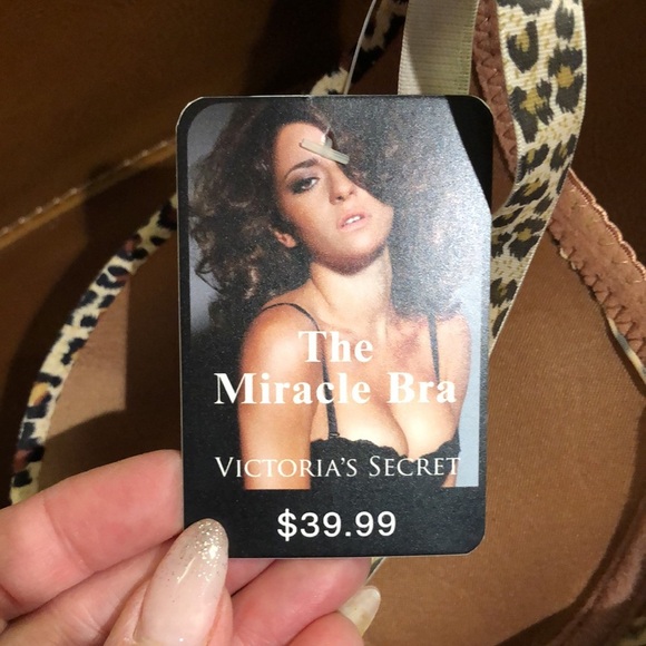 NWT Victoria secret miracle bra padded push up leopard pattern 32B - Picture 4 of 6